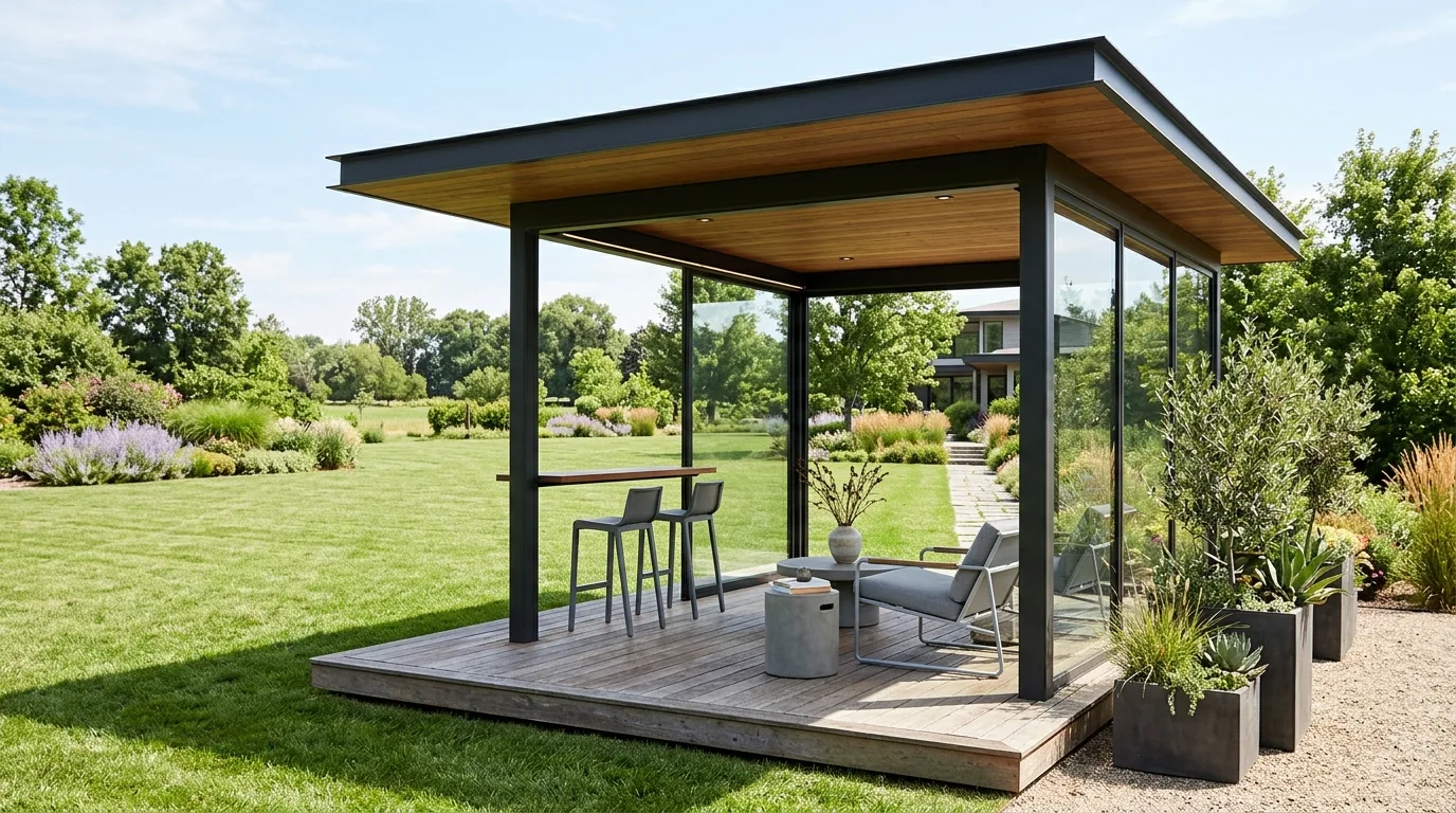 Minimal Gazebo for Quiet Spaces
